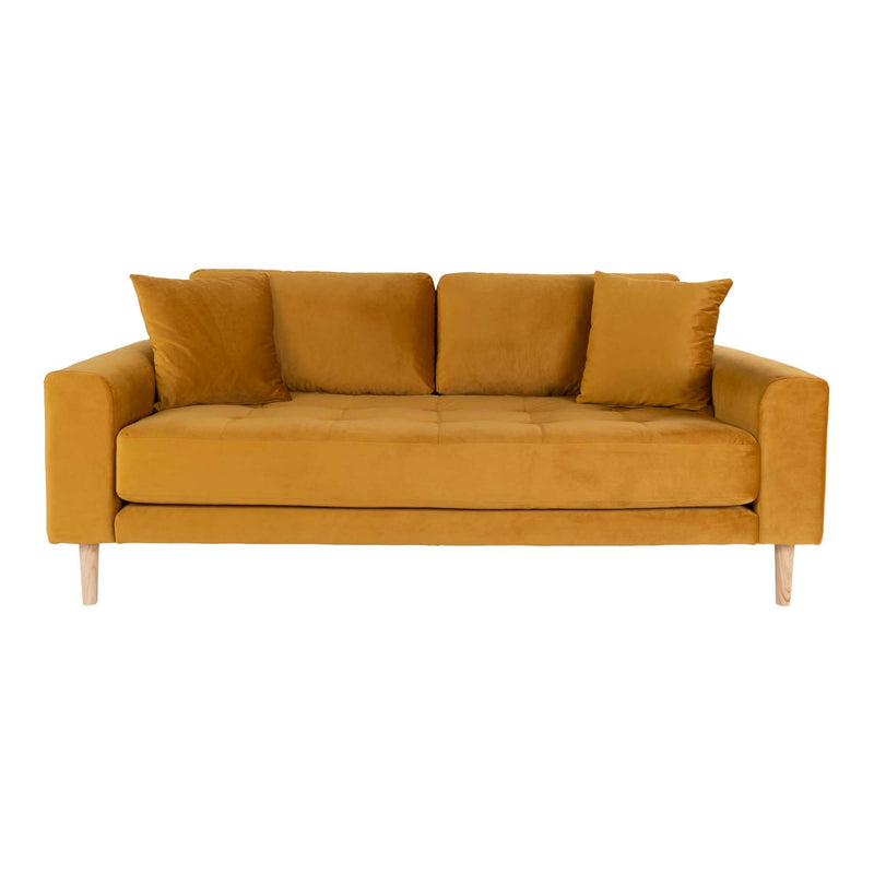 Se Lido 2,5 Personers Sofa - 2,5 Personers Sofa, Sennepsgul Velour Med To Puder Og Natur Træben, Hn1004 ❤ Stort online udvalg i HouseNordic ❤ Hurtig levering: 1 - 2 Hverdage samt billig fragt ❤ Varenummer: BBM-45560841175317 og barcode / Ean: &