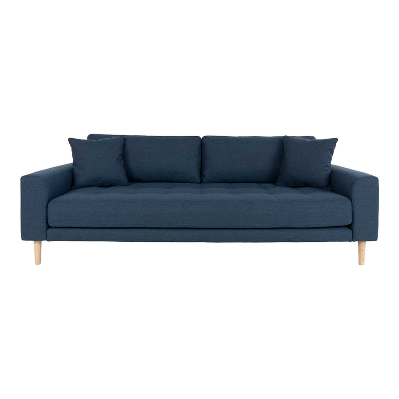 Se Lido 3 Personers Sofa - 3 Personers Sofa, Mørkeblå Med To Puder Og Natur Træben, Hn1003 - Erstates Af 1301752 ❤ Stort online udvalg i HouseNordic ❤ Hurtig levering: 1 - 2 Hverdage samt billig fragt ❤ Varenummer: BBM-45560844910869 og barcode / Ean: &