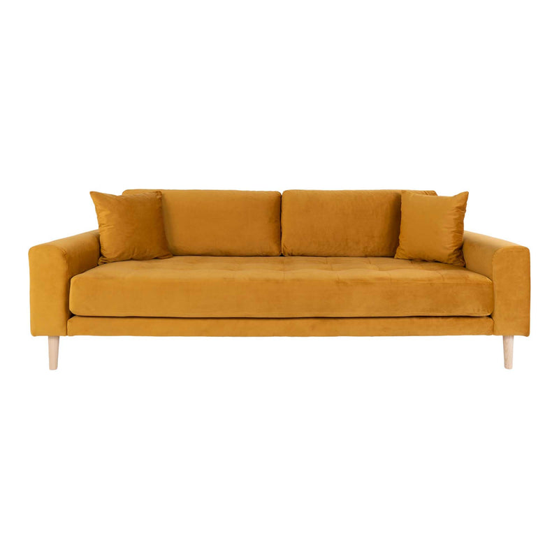 Se Lido 3 Personers Sofa - 3 Personers Sofa, Sennepsgul Velour Med To Puder Og Natur Træben, Hn1004 ❤ Stort online udvalg i HouseNordic ❤ Hurtig levering: 1 - 2 Hverdage samt billig fragt ❤ Varenummer: BBM-45560845697301 og barcode / Ean: &