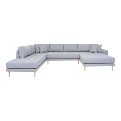 Se Lido U-Sofa Åben Ende - U-Sofa Åben Ende, Højrevendt I Lysegrå Med Fire Puder Og Natur Træben, Hn1001 - Erstates Af 1301700 ❤ Stort online udvalg i HouseNordic ❤ Hurtig levering: 1 - 2 Hverdage samt billig fragt ❤ Varenummer: BBM-45560867488021 og barcode / Ean: '5713917010141 på lager - Udsalg på Nyheder, Populære produkter, U-sofa Spar op til 57% - Over 350 kendte brands på udsalg