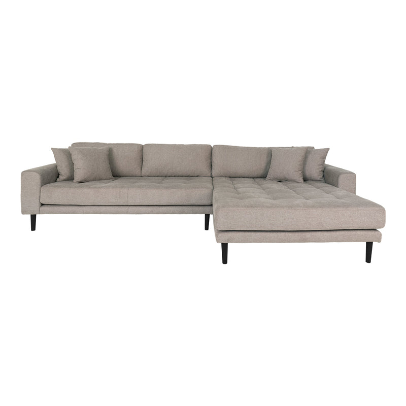 Se Lido Lounge Sofa - Lounge Sofa, Højrevendt I Stone Med Fire Puder Og Sorte Træben, Hn1030 ❤ Stort online udvalg i HouseNordic ❤ Hurtig levering: 1 - 2 Hverdage samt billig fragt ❤ Varenummer: BBM-45560855068949 og barcode / Ean: &