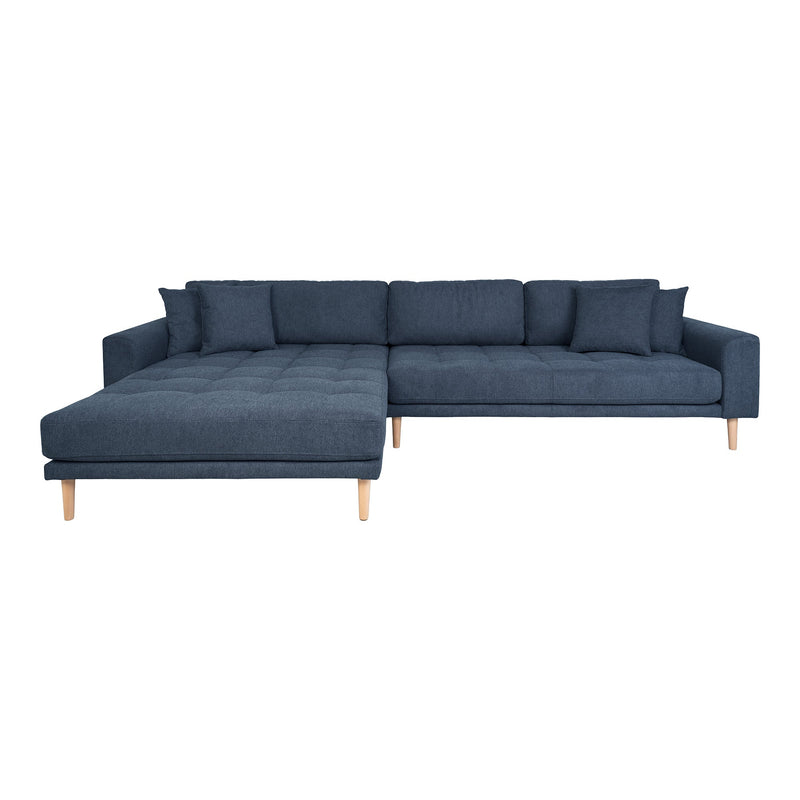 Se Lido Lounge Sofa - Lounge Sofa, Venstrevendt I Mørkeblå Med Fire Puder Og Natur Træben, Hn1035 ❤ Stort online udvalg i HouseNordic ❤ Hurtig levering: 1 - 2 Hverdage samt billig fragt ❤ Varenummer: BBM-45560855691541 og barcode / Ean: &