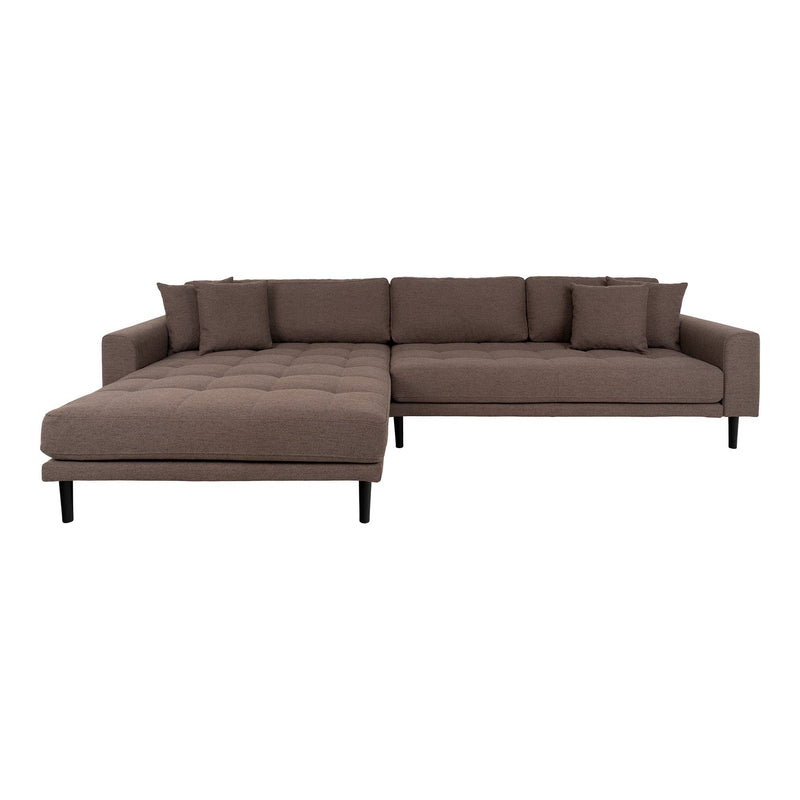 Se Lido Lounge Sofa - Lounge Sofa, Venstrevendt I Brun Med Fire Puder Og Sorte Træben, Hn1055 ❤ Stort online udvalg i HouseNordic ❤ Hurtig levering: 1 - 2 Hverdage samt billig fragt ❤ Varenummer: BBM-45560852414741 og barcode / Ean: &