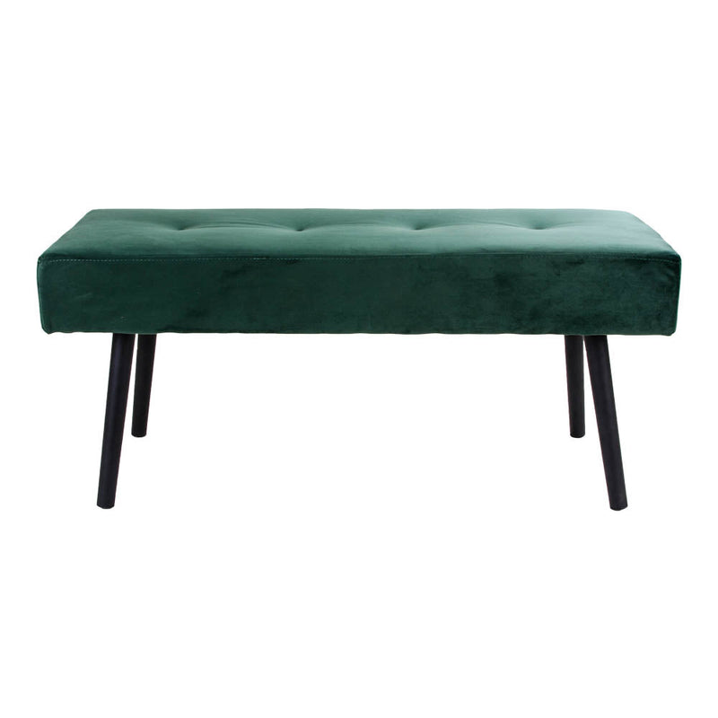 Se Skiby Bænk - Bænk I Velour, Mørkegrøn Med Sorte Ben, 100X35X44 Cm, Hn1206 ❤ Stort online udvalg i HouseNordic ❤ Hurtig levering: 1 - 2 Hverdage samt billig fragt ❤ Varenummer: BBM-45561018908949 og barcode / Ean: &