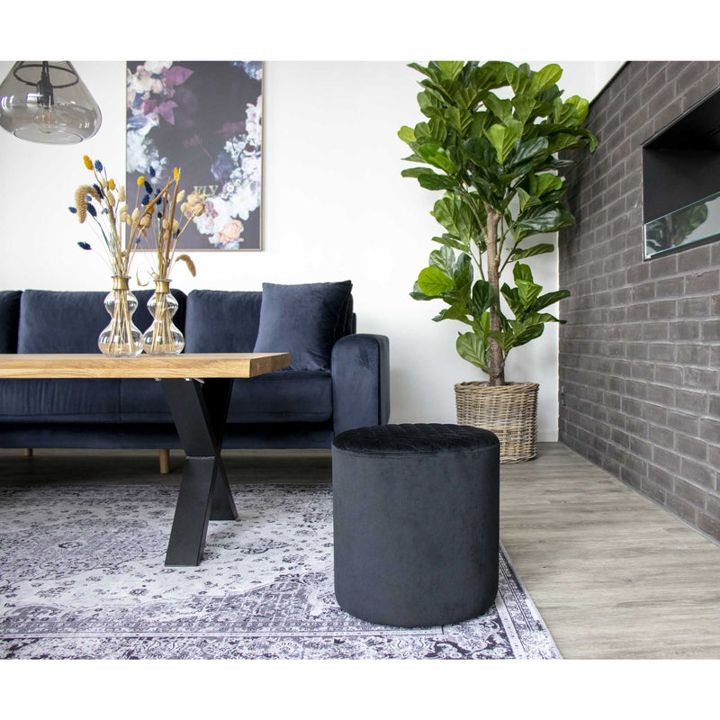 Se Ejby - Rund puf i sort velour HN1207 ❤ Stort online udvalg i House Nordic ❤ Hurtig levering: 1 - 2 Hverdage samt billig fragt ❤ Varenummer: BGH-42124454527228 og barcode / Ean: &