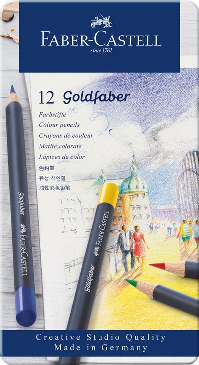 Se Faber-Castell Farveblyant Gold tin 12 ass online her - Ean: 4005401147121