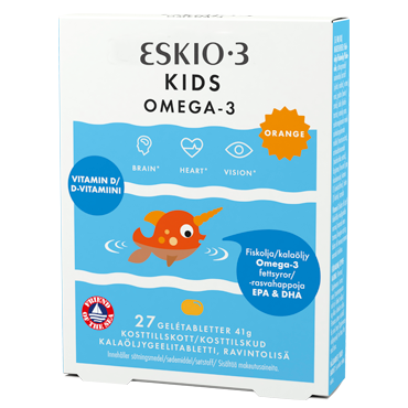 Stort online udvalg i Midsona Eskio-3 Kids Chewable Gelétabletter m. appelsinsmag ❤ Midsona ❤ Hurtig levering: 1 - 2 Hverdage og gratis fragt v/køb over 295 kr. GLS til pakkeshop ❤ Varenummer: HG-28857 og barcode / Ean: 7391325900094 på lager - Kæmpe udvalg i Sundhed - Over 454 design mærker på udsalg