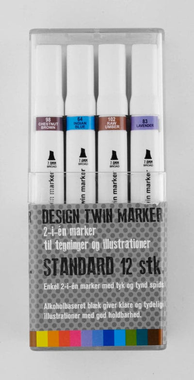 Se Design twin marker standard 12 stk online her - Ean: 5703273151657