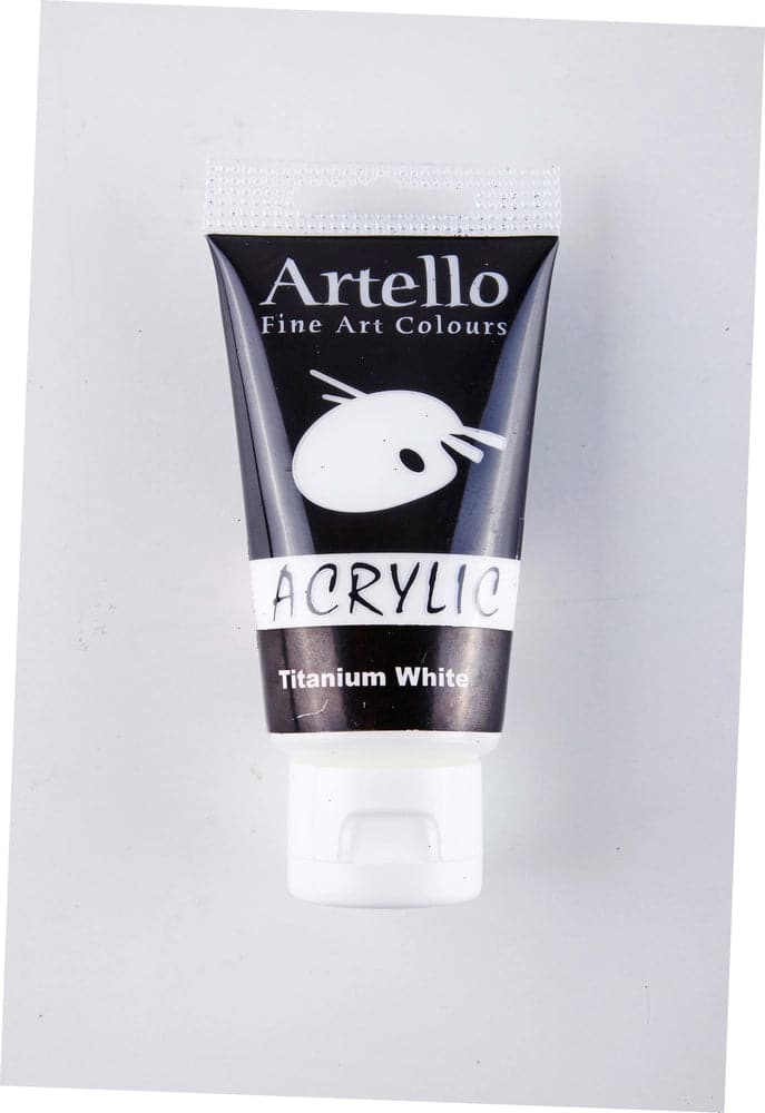 Se Akrylmaling Artello hvid titanium 75ml online her - Ean: 5700138003717
