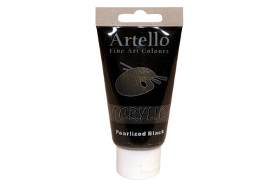 Se Akrylmaling Artello sort pearlized 75ml online her - Ean: 5700138003847