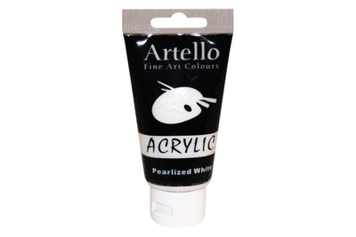 Se Akrylmaling Artello hvid pearlized 75ml online her - Ean: 5700138003830
