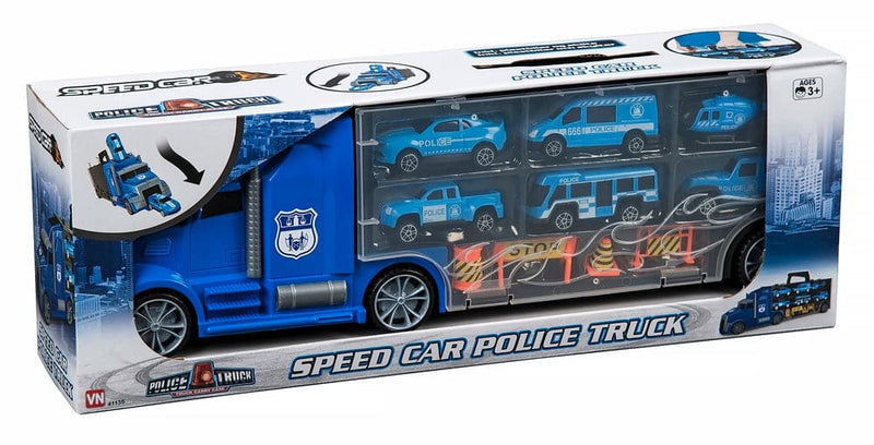 Se Politiautotransporter med 6 køretøjer og tilbehør online her - Ean: 5701719411358