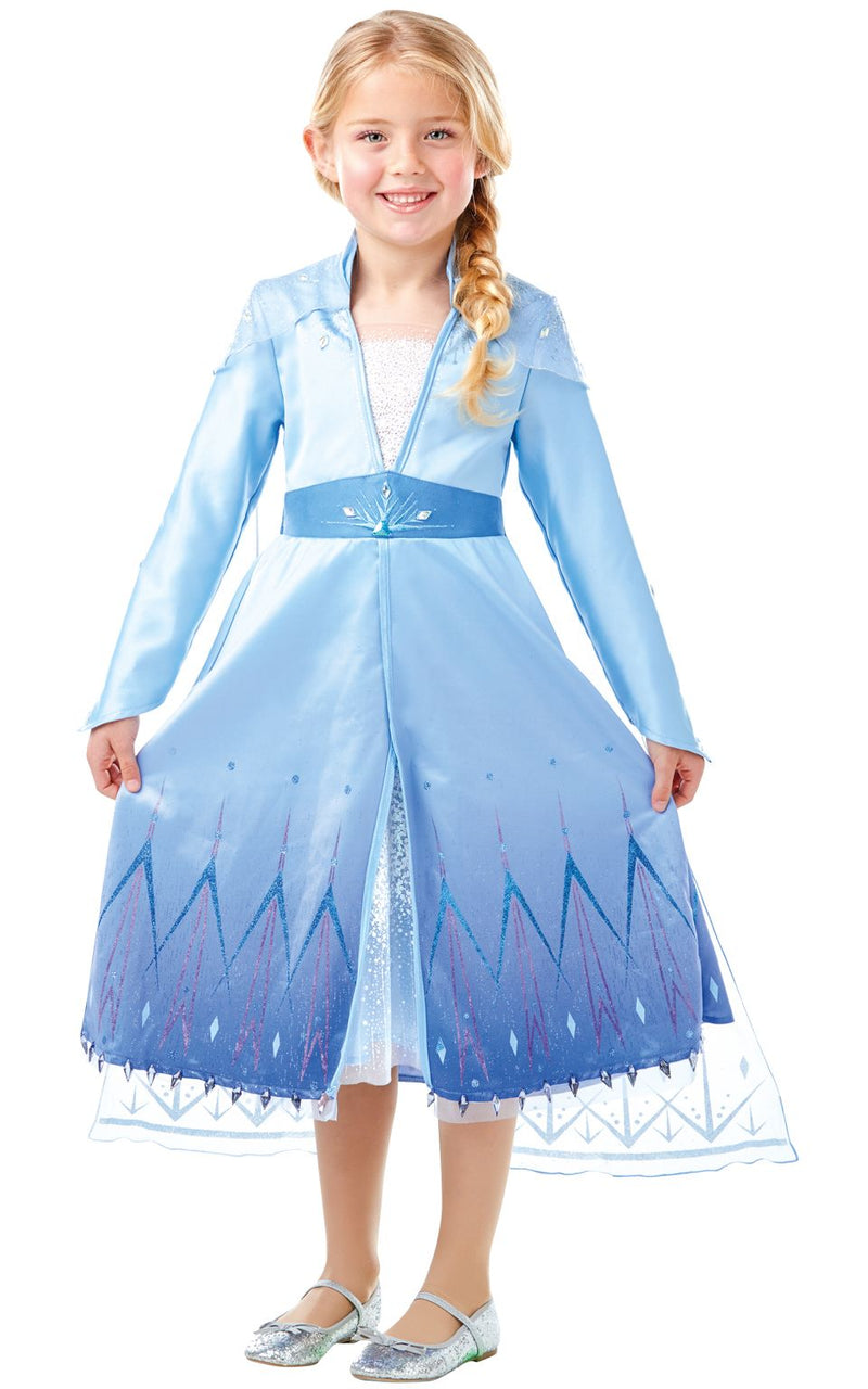 Se Disney Frost 2 ELSA Premium Kjole Udklædningstøj (3-10 år)(Str. 116/M) ✔ Kæmpe udvalg i  Rubie&