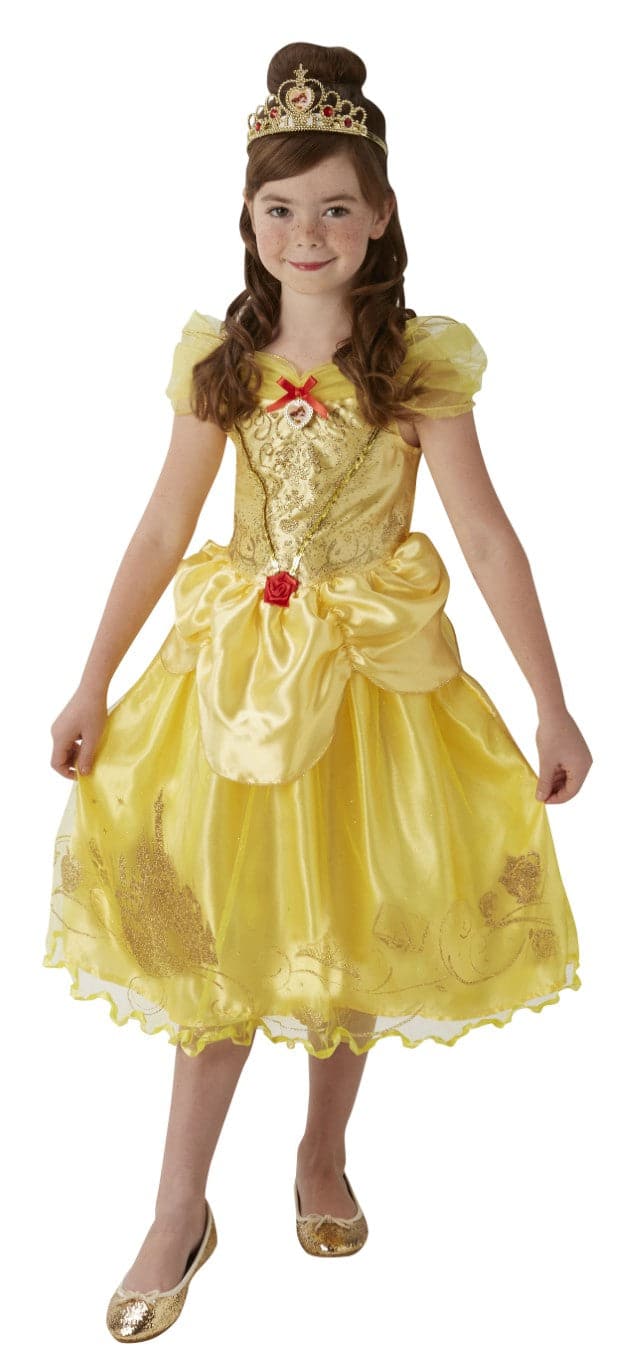 Se Disney Prinsesse Belle Deluxe Kjole Udklædningstøj (3-9 år)(Str. 116/M) ✔ Kæmpe udvalg i  Rubie&
