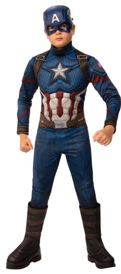 Se Avengers ENDGAME Captain America Deluxe Kostume (3-10 år)(Str. 128/L) ✔ Kæmpe udvalg i  Rubie's ✔ Hurtig levering: 1 - 2 Hverdage samt billig fragt - Varenummer: MMA-2037015643 og barcode / Ean: '883028366217 på lager - Udsalg på Udklædningstøj Spar op til 53% - Over 1247 kendte brands på udsalg
