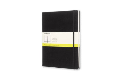 Se Notesbog Moleskine x-large sort m/192 blanke ark hard cover online her - Ean: 8051272892710