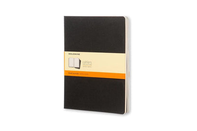 Se Notesbog Moleskine xl cahiers sort 3 stk m/120 linjerede ark online her - Ean: 9788883705014