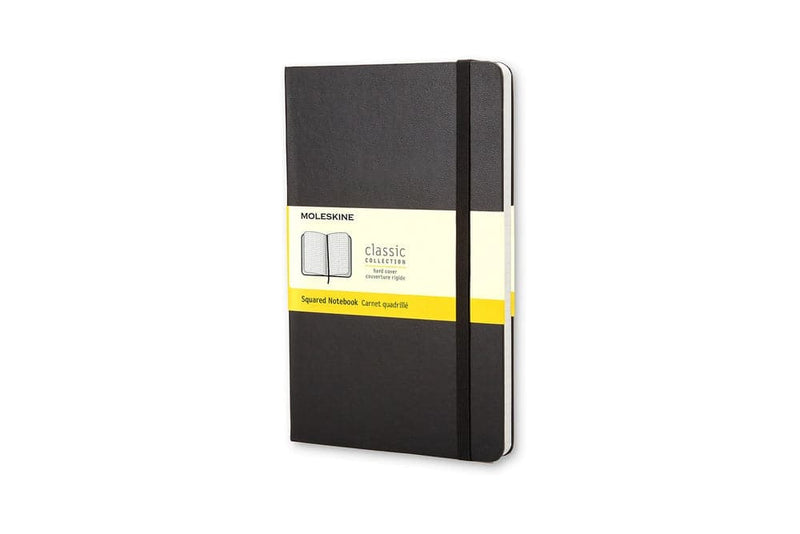 Se Notesbog Moleskine large sort m/240 kvadrerede ark hard online her - Ean: 9788883701139