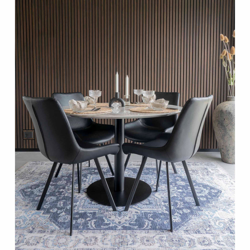 Se Bolzano Spisebord - I marmor look og sort ben ø110x75cm ❤ Stort online udvalg i House Nordic ❤ Hurtig levering: 1 - 2 Hverdage samt billig fragt ❤ Varenummer: BGH-41240586551447 og barcode / Ean: &