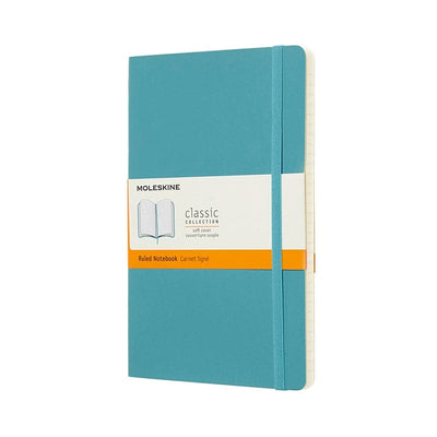 Se Notesbog Moleskine large lysblå m/192 linjer soft online her - Ean: 8058341715505