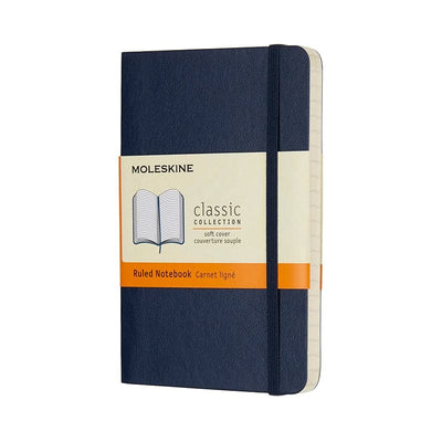 Se Notesbog Moleskine pocket blå m/192 linjerede ark soft online her - Ean: 8055002854719