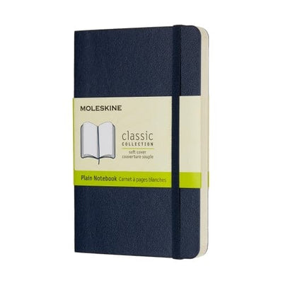 Se Notesbog Moleskine pocket blå m/192 blanke ark soft cover online her - Ean: 8055002854726
