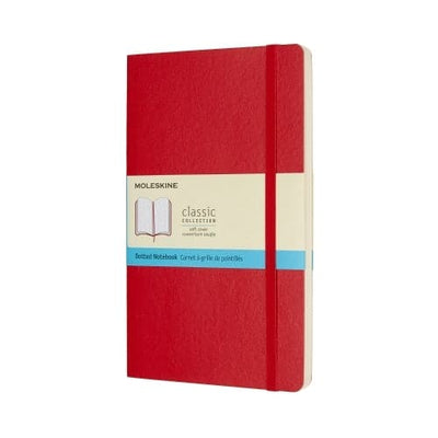 Se Notesbog Moleskine large rød m/192 prikket ark soft cover online her - Ean: 8055002854665