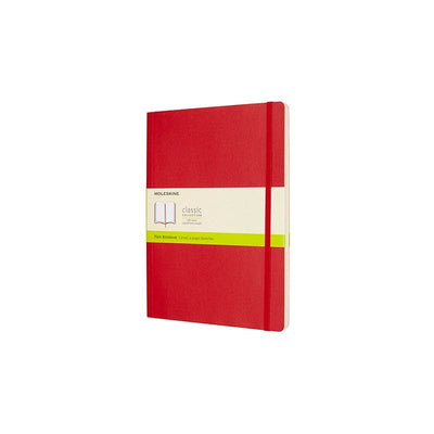 Se Notesbog Moleskine x-large rød m/192 blanke ark soft cover online her - Ean: 8055002854696
