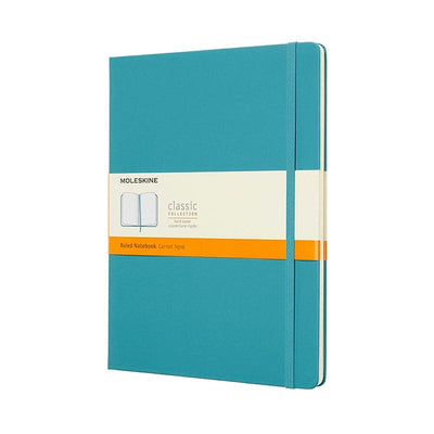 Se Notesbog Moleskine xl lysblå m/192 linjerede ark hard online her - Ean: 8058341716076