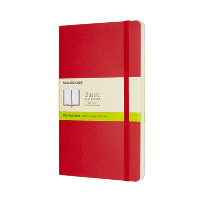 Se Notesbog Moleskine large rød m/192 blanke ark soft cover online her - Ean: 8055002854658