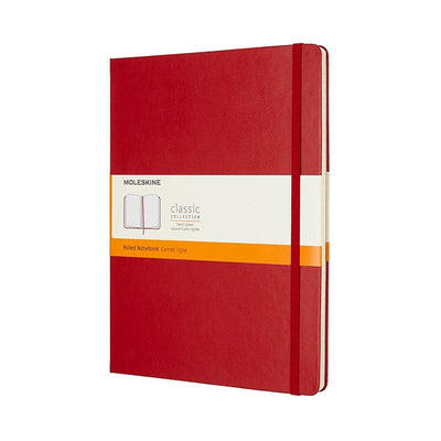 Se Notesbog Moleskine x-large rød m/192 linjerede ark hard online her - Ean: 8055002855082