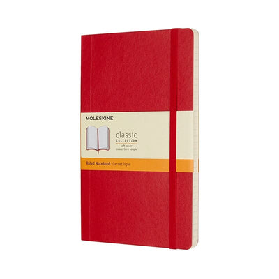 Se Notesbog Moleskine large rød m/192 linjerede ark soft online her - Ean: 8055002854634