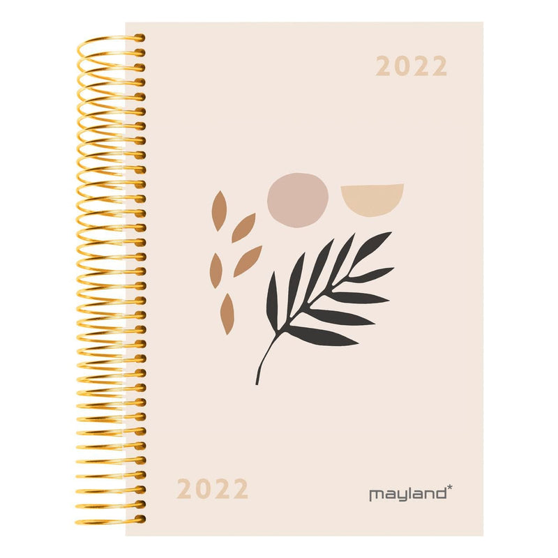 Mayland Spiralkalender. 1-dag. Soft Touch. Blad 2022 - Køb online nu