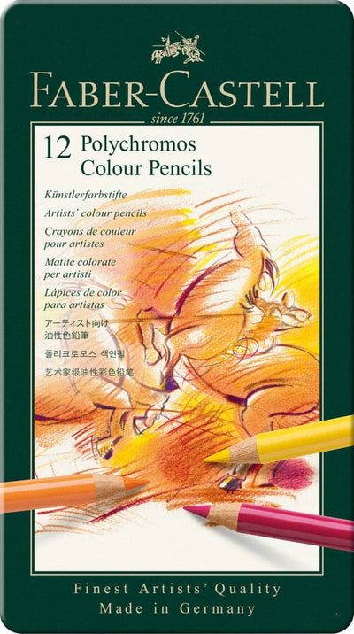 Se Faber-Castell Farveblyant polychromos 12 farver online her - Ean: 4005401100126
