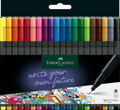 Se Faber-Castell Fineliner grip 20 stk. online her - Ean: 4005401516200