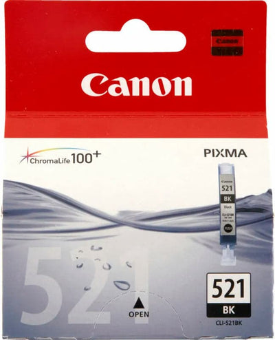 Se Canon CLI-521bk black ink cartridge printerpatron online her - Ean: 4960999577470