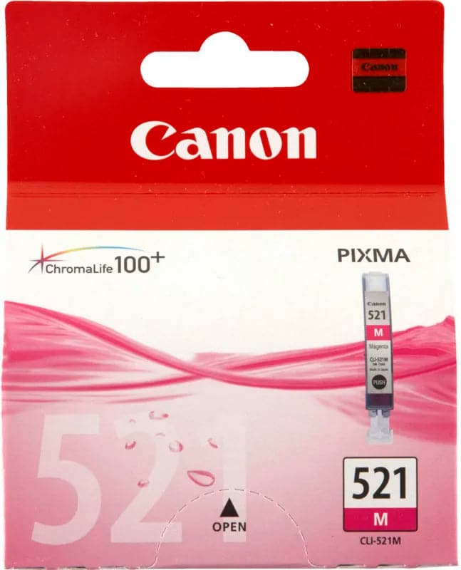 Se Canon CLI-521m magenta ink cartridge printerpatron online her - Ean: 4960999577517