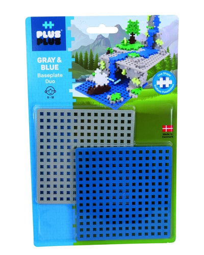 Se Plus-Plus byggeplade blå/grå 2-pak online her - Ean: 5710409104975