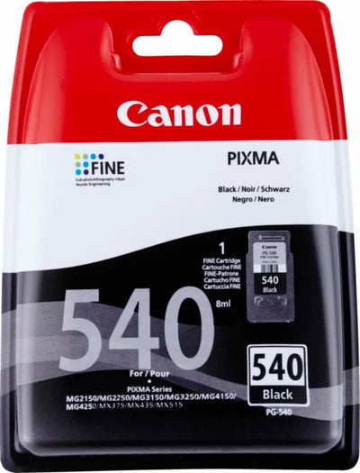 Se Canon PG-540 black ink cartridge printerpatron online her - Ean: 8714574572536
