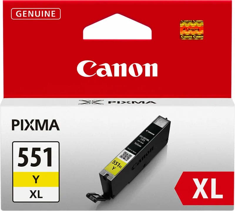 Se Canon CLI-551 xl yellow ink tank printerpatron online her - Ean: 4960999904917