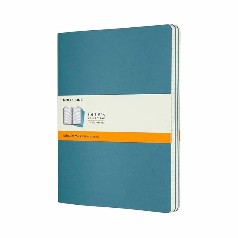 Se Notesbog Moleskine cahiers xl briskblue journal r 19x25cm online her - Ean: 8058647629605