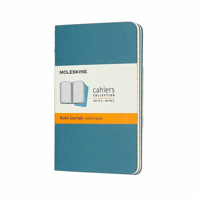 Se Notesbog Moleskine cahiers pocket briskblue journal r 9x14cm online her - Ean: 8058647629582