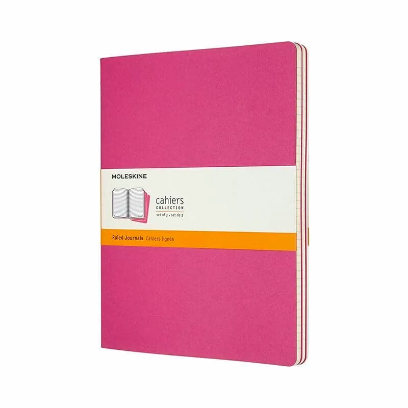 Se Notesbog Moleskine cahiers xl pink journal r 19x25cm online her - Ean: 8058647629667
