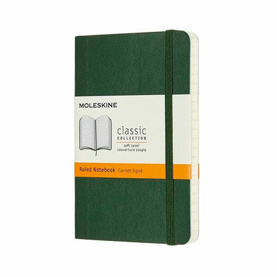 Se Notesbog Moleskine classic pocket soft r myr green 9x14cm online her - Ean: 8058647629148