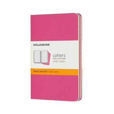 Se Notesbog Moleskine cahiers pocket pink journal r 9x14cm online her - Ean: 8058647629643