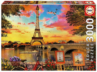 Se Educa Puslespil sunset in paris 3000 brikker online her - Ean: 8412668176751
