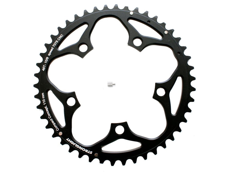 Se Stronglight klinge - 46 tands - ø110 - 5 huller - 9/10 speed - Zicral alu - Sort ❤ Kæmpe udvalg i Stronglight ❤ Hurtig levering: 1 - 2 Hverdage samt billig fragt - Varenummer: CKP-3700223704156 og barcode / Ean: &