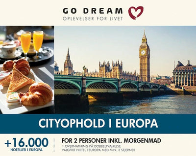 Se GO DREAM Cityophold i Europa med morgenmad online her - Ean: 5711434038990