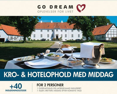 Se GO DREAM Kro- og hotelophold med middag online her - Ean: 5711434038228