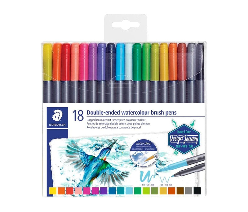 Se Akvarel brush double penne 18 stk. watercolor online her - Ean: 4007817042830